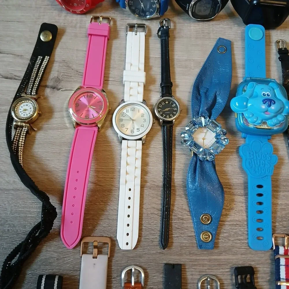 Parts/Repair Watch Lot of 50+ Timex Casio Rumours Disney Acqua Geneva -Box A7